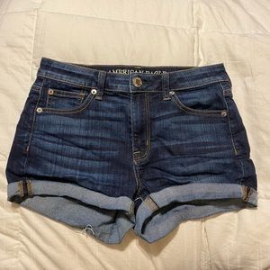 American eagle midi jean shorts